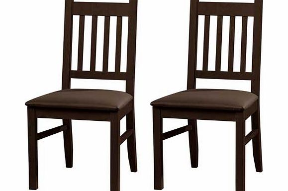 Argos Cucina Pair of Brown Walnut Dining Chairs