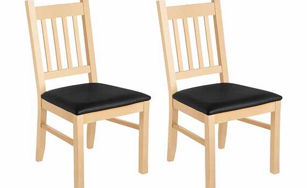 Argos Cucina Pair of Light Oak Dining Chairs