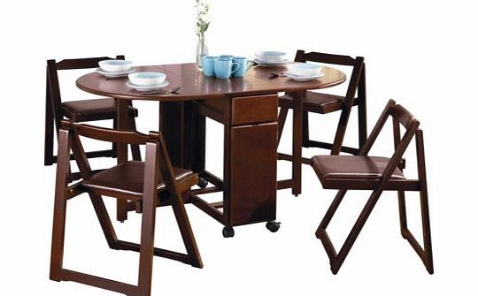 Argos Emperor Oval Dining Table and 4 Folding Chairs -