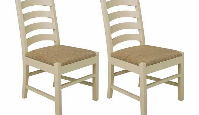 Argos Haversham Pair of Cream Upholstered Dining Chairs