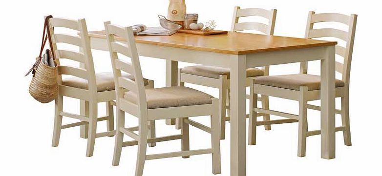 Argos Haversham Pine Dining Table and 4 Upholstered