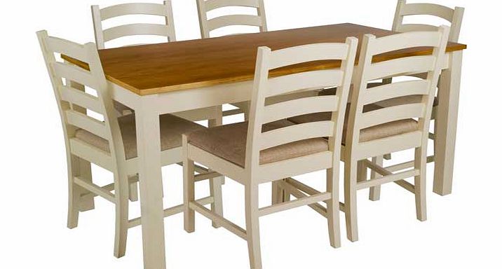 Argos Haversham Pine Dining Table and 6 Upholstered