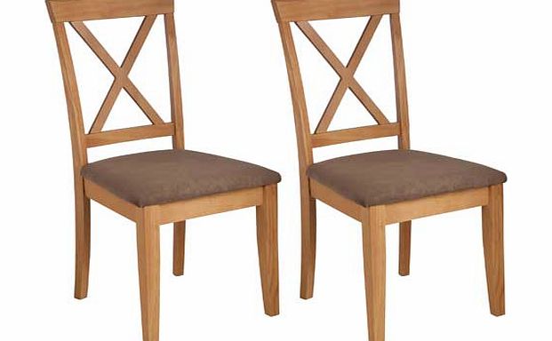 Argos Pair of Cross Back Dining Chairs