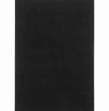Argos Plain Dye Rug - Black