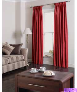 Argos Premium Premium Ruby Red Chenille Lined Curtains 66 x 54