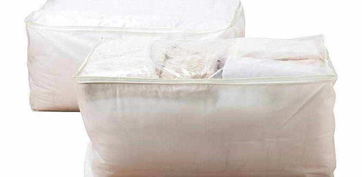 Argos Set of 2 Jumbo Storage Bags - Cream