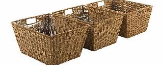 Argos Set of 3 Large Seagrass Storage Baskets - Natural