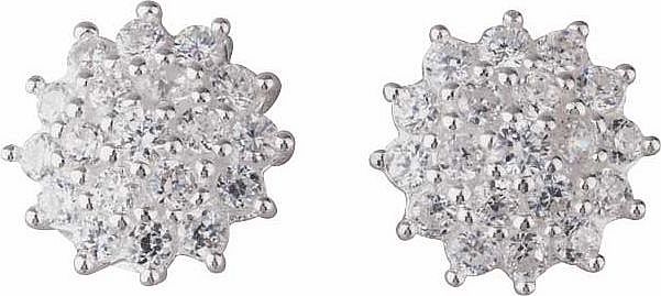 Argos Sterling Silver 1 Carat Look Cluster Stud Earrings