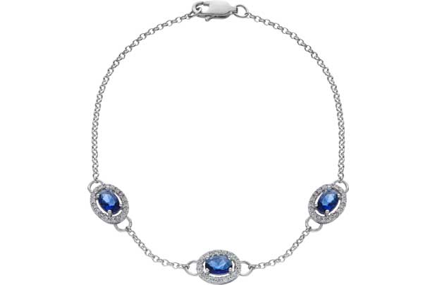 Argos Sterling Silver Blue Sapphire Cubic Zirconia