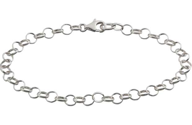 Argos Sterling Silver Carrier Charm Bracelet