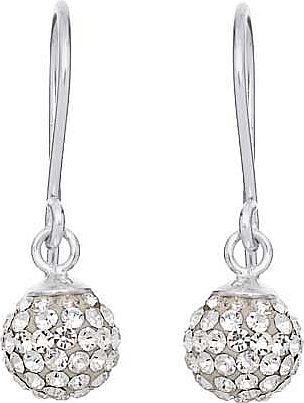 Argos Sterling Silver Crystal Ball Drop Earrings