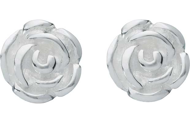 Argos Sterling Silver Rose Stud Earrings