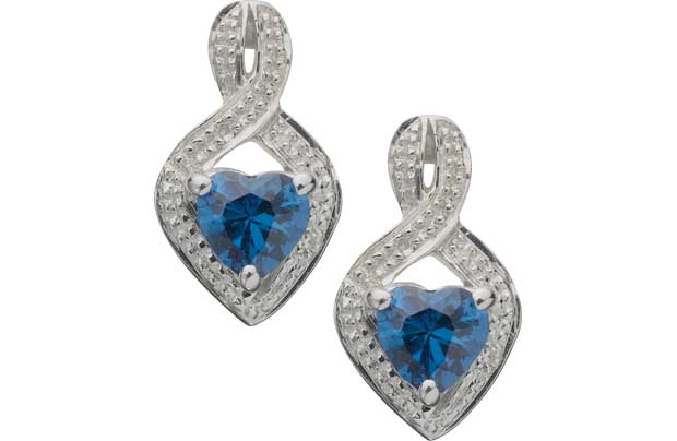 Argos Sterling Silver Tanzanite Coloured CZ Stud