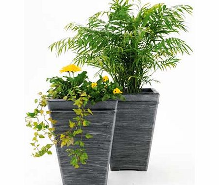 Argos Terraneuva Tall Square Planter - Pack of 2