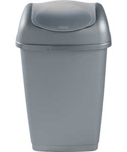 Argos Value Range 25 Litre Swing Bin - Silver