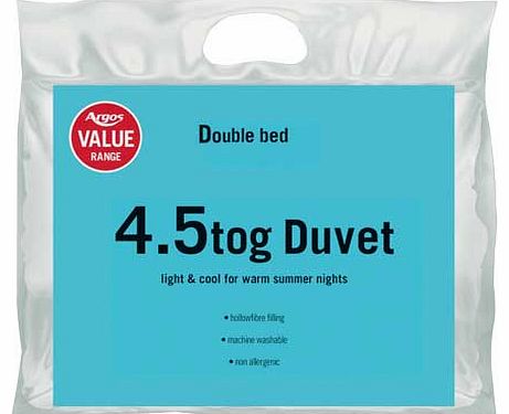 Argos Value Range 4.5 Tog Duvet - Double