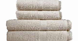 Argos Value Range 4 Piece Towel Bale - Cream