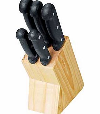 Argos Value Range 5 Piece Knife Set with Wooden
