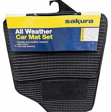 Argos Value Range Set of 4 Rubber Car Mats