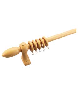 Argos Value Range Wooden Curtain Pole - Natural