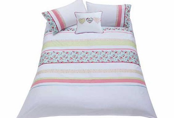 Argos Vintage Embroidered White Bedding Set - Kingsize