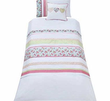 Argos Vintage Embroidered White Bedding Set - Single