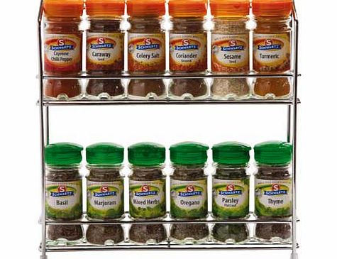 Argos Wall Mountable Wire 12 Jar Spice Rack