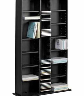 Argos Wide DVD and CD Media Storage Unit - Black