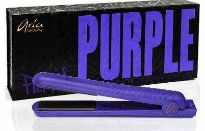 Aria Beauty 1.25-inch Ceramic Purple Hair Straightener