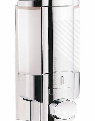 Arian Boost Single Pump Clear Wall Mounted Soap Shampoo Dispenser Shower Chrome