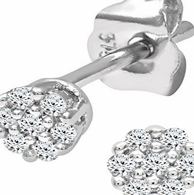 0.07 Carat Diamond Earrings in 9ct White Gold