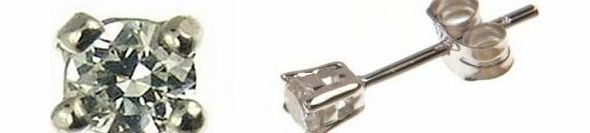 Ariel 9ct White Gold 25pt Total Diamond Stud Earrings