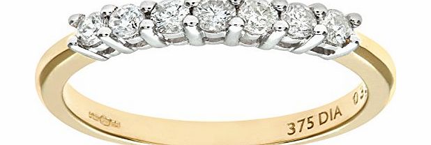 Ariel 9ct Yellow Gold Diamond Eternity Ladies Ring
