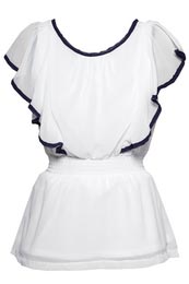 Ariel Frill Sheer Waist Blouse