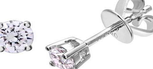 Ariel Platinum Stud Earrings, H/SI Certified Diamonds, Round Brilliant, 0.33ct