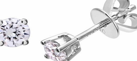 Ariel Platinum Stud Earrings, IJ/I Certified Diamonds, Round Brilliant, 0.33ct
