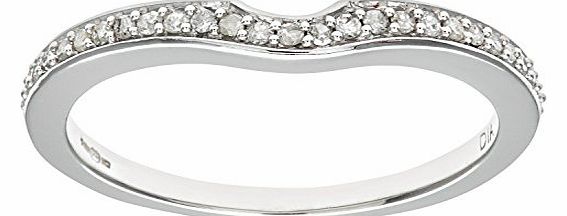 Ariel Womens 9ct White Gold 10pts Diamond Eternity Ring
