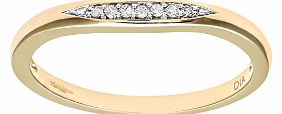 Womens 9ct Yellow Gold Diamond Eternity Ring