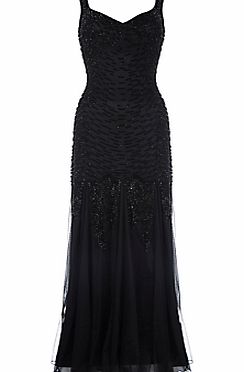 Ariella Serafina Sequin Floor Length Dress, Black