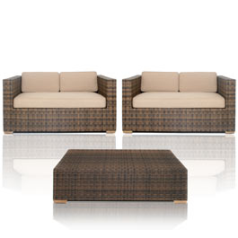 2 x 2 Seater Sofa with Coffee Table