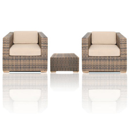 2 x Armchairs and Side Table