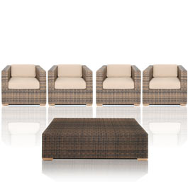 4 Armchairs & A Coffee Table