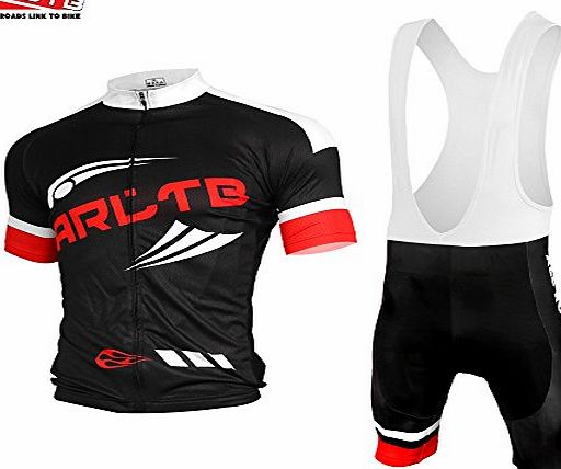 Arltb Cycling Jersey Cycling Clothing Suit Bib Shorts Set (6 Size 2 Color) Bicycle Bike Short Sleeve Jersey Padded Breathable Quick Dry Lightweight for Mountain Bike Road Bike MTB BMX Racing