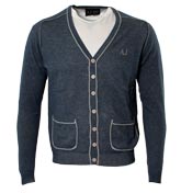 Armani Airforce Blue and Light Grey Button
