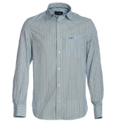 Armani Aqua Stripe Shirt