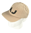Beige Cotton Baseball Cap