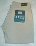Beige Cotton Zip Fly Straight Leg Jeans 34 Leg (J31)