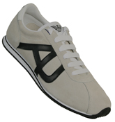 Armani Beige Suede Trainers