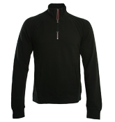 Armani Black 1/4 Zip Sweatshirt