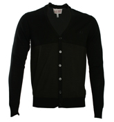 Armani Black and Brown Buttoned Cardigan